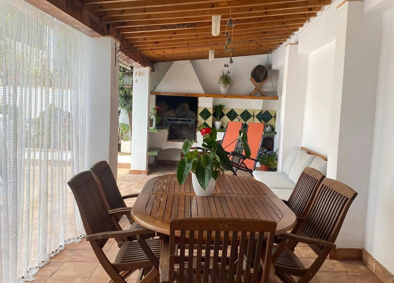 בית נופש הוילה Montrás Casa Con Terraza, Piscina Y Zona Barbacoa ספרד